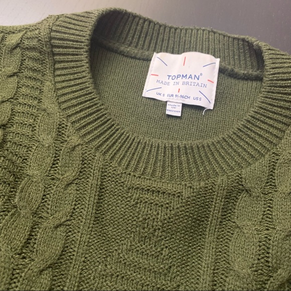 Green TOPMAN sweater size S - Picture 2 of 4
